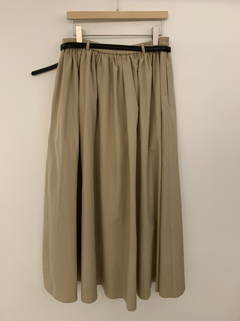 UNDER KEY東大門代購女裝新品時尚人氣長裙含腰帶喇叭紐扣UNDER KEY長裙