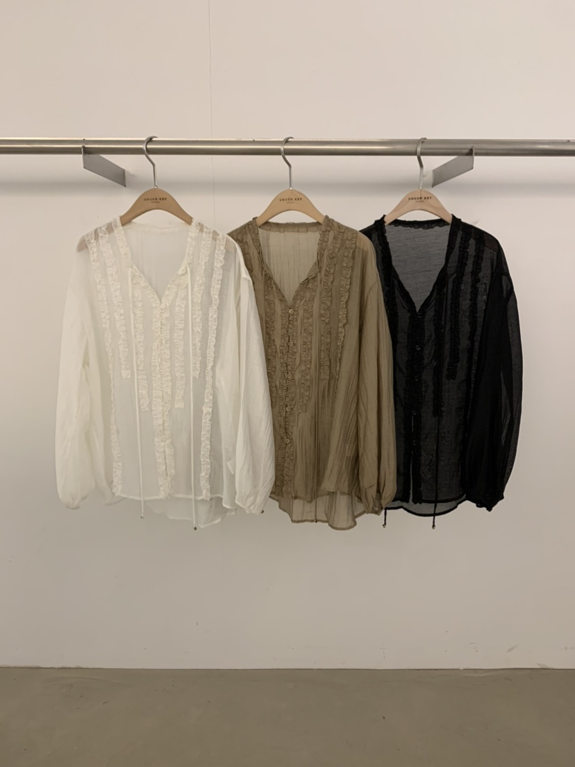 UNDER KEY東大門實拍女士新品時尚真品推薦熱賣襯衫蕾絲衫UNDER KEY襯衫/蕾絲衫