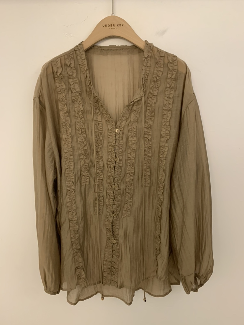 UNDER KEY東大門實拍女士新品時尚真品推薦熱賣襯衫蕾絲衫UNDER KEY襯衫/蕾絲衫圖色1