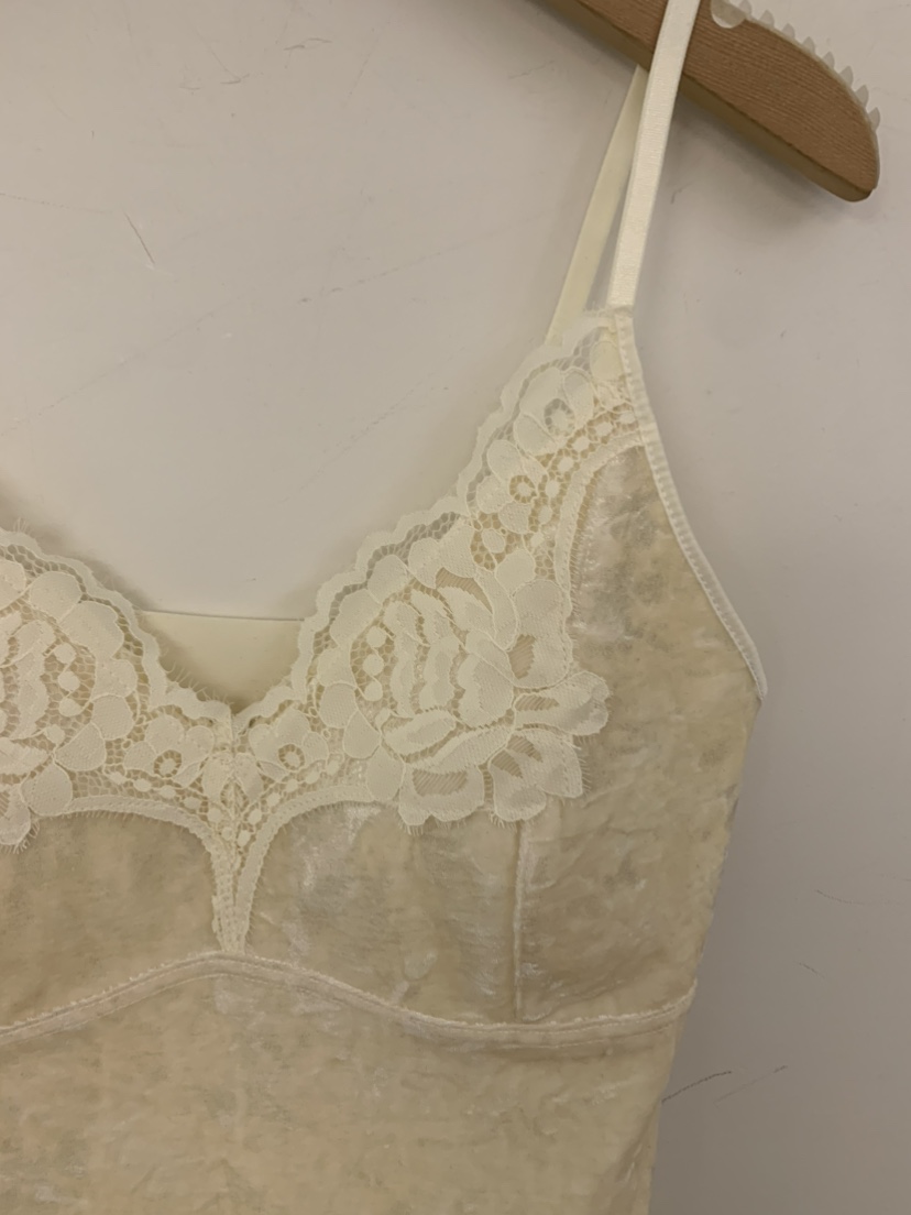 UNDER KEY韓國代購女裝新品真品吊帶背心天鵝絨蕾絲無袖UNDER KEY吊帶/背心