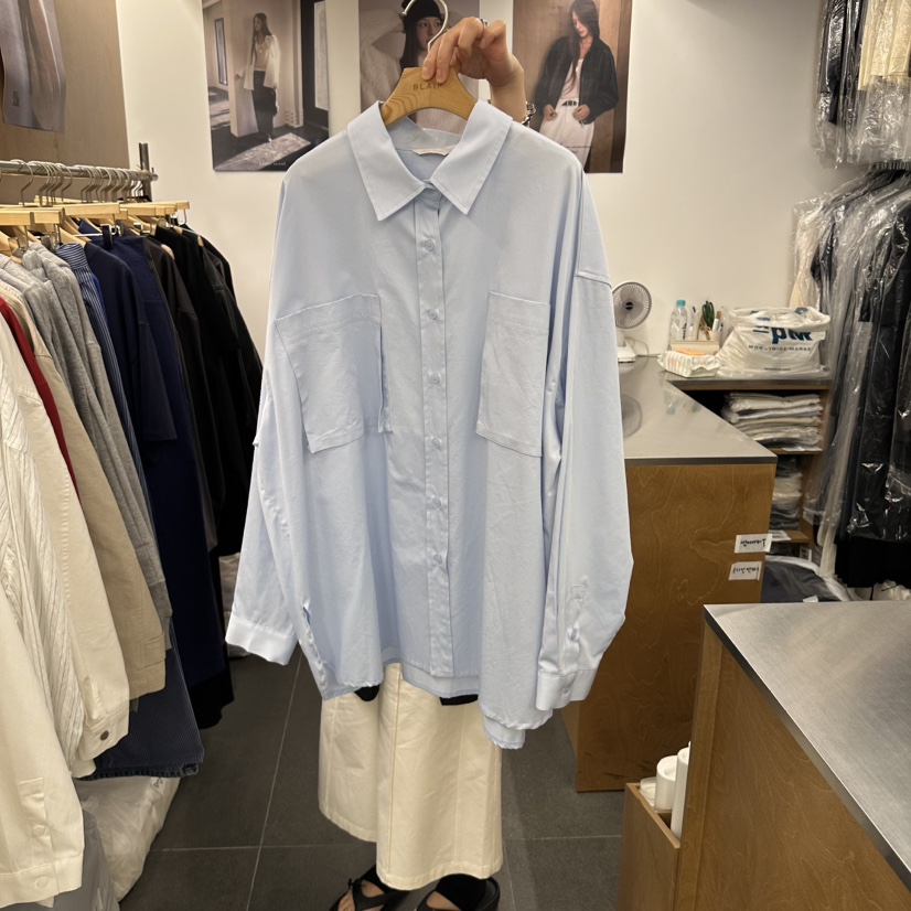 BLAIR韓國直郵女士新品熱賣休閑人氣推薦真品襯衫蕾絲衫口袋BLAIR seoul襯衫/蕾絲衫圖色2