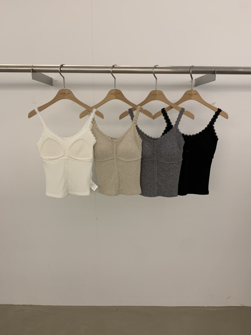 UNDER KEY東大門直郵女士新品真品推薦吊帶背心無袖羅紋UNDER KEY吊帶/背心