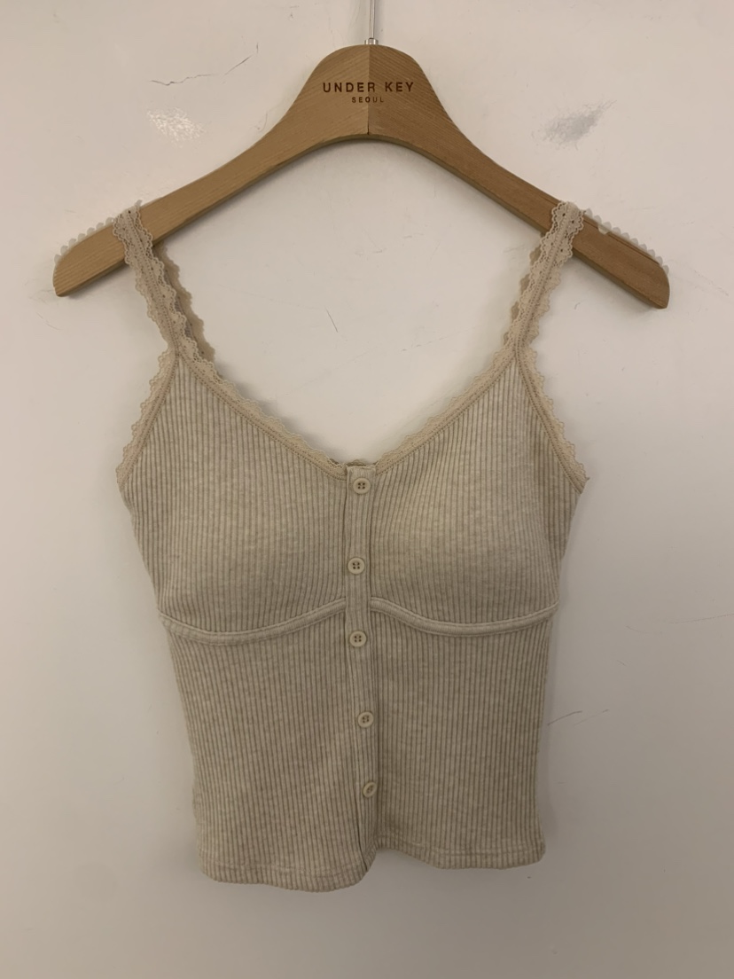 UNDER KEY東大門直郵女士新品真品推薦吊帶背心無袖羅紋UNDER KEY吊帶/背心圖色1
