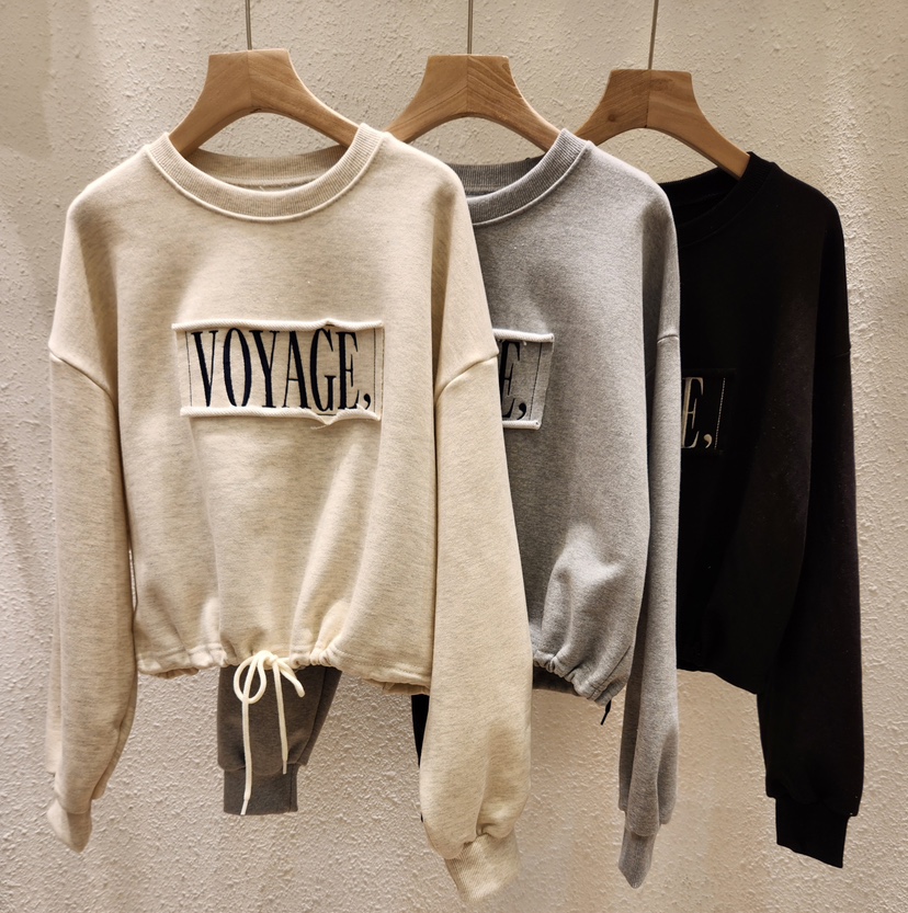 MONGDDANG東大門實拍女裝新品推薦休閑人氣時尚衛衣刺繡復古MONGDDANG衛衣