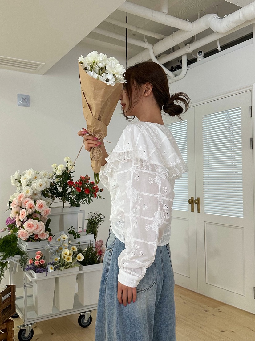 81 MARKET-L韓國代購女士新品休閑時尚熱賣推薦襯衫蕾絲衫81 MARKET-L襯衫/蕾絲衫