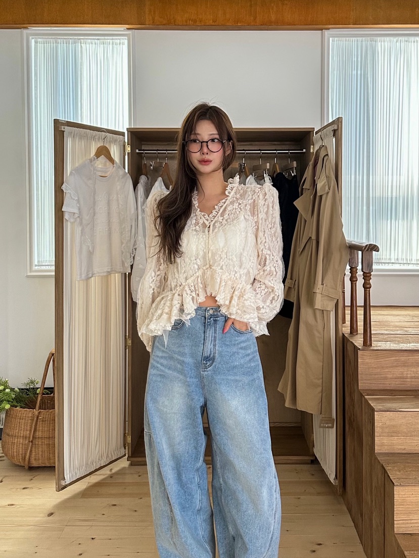 81 MARKET-L東大門代購女裝新品真品推薦熱賣襯衫蕾絲衫81 MARKET-L襯衫/蕾絲衫