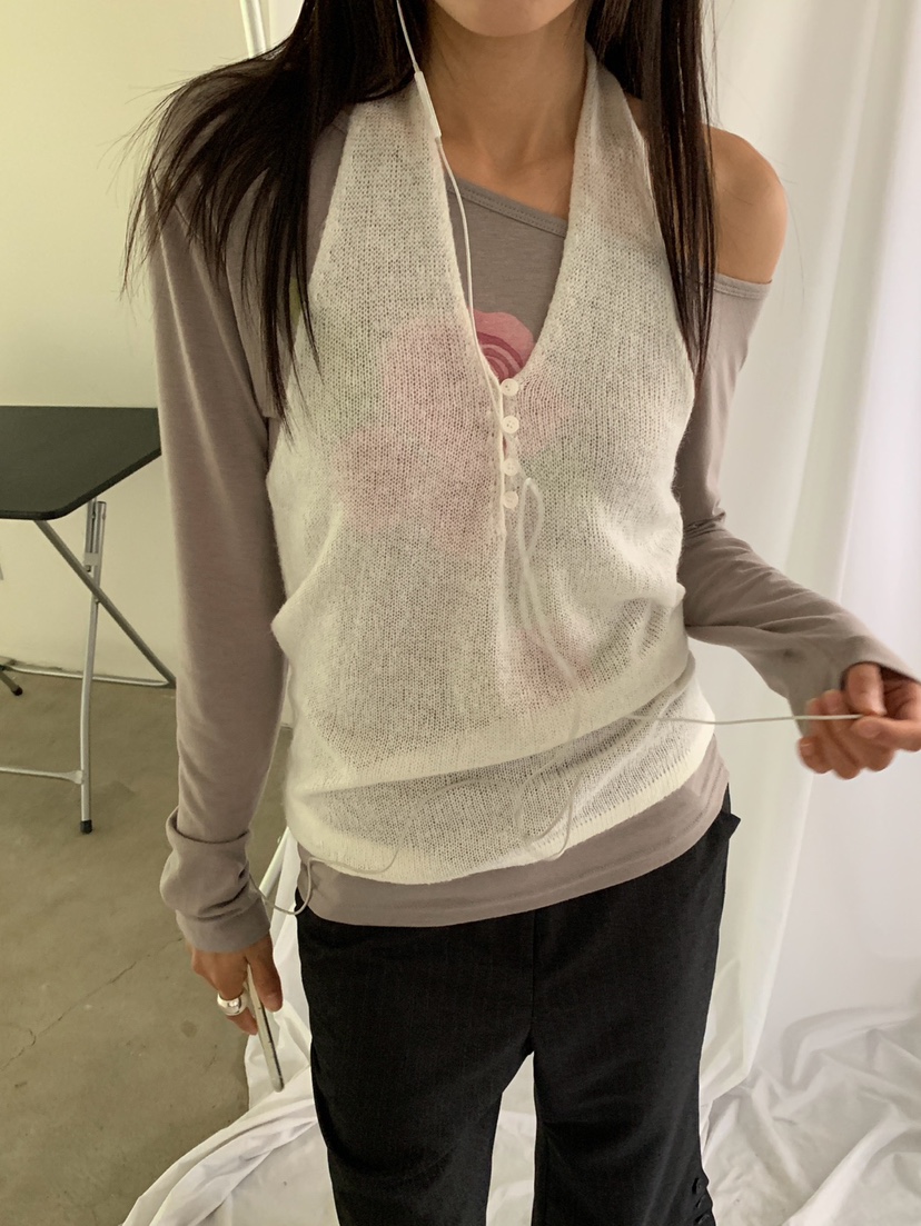MORE THAN-P韓國直郵女裝新品熱賣人氣真品吊帶背心露背MORE THAN吊帶/背心