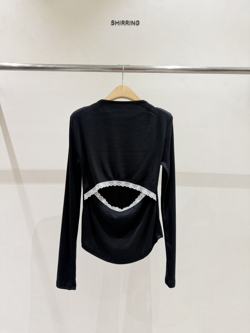 SHIRRING東大門實拍女士新品人氣時尚推薦真品長袖T恤船領SHIRRING長袖T恤