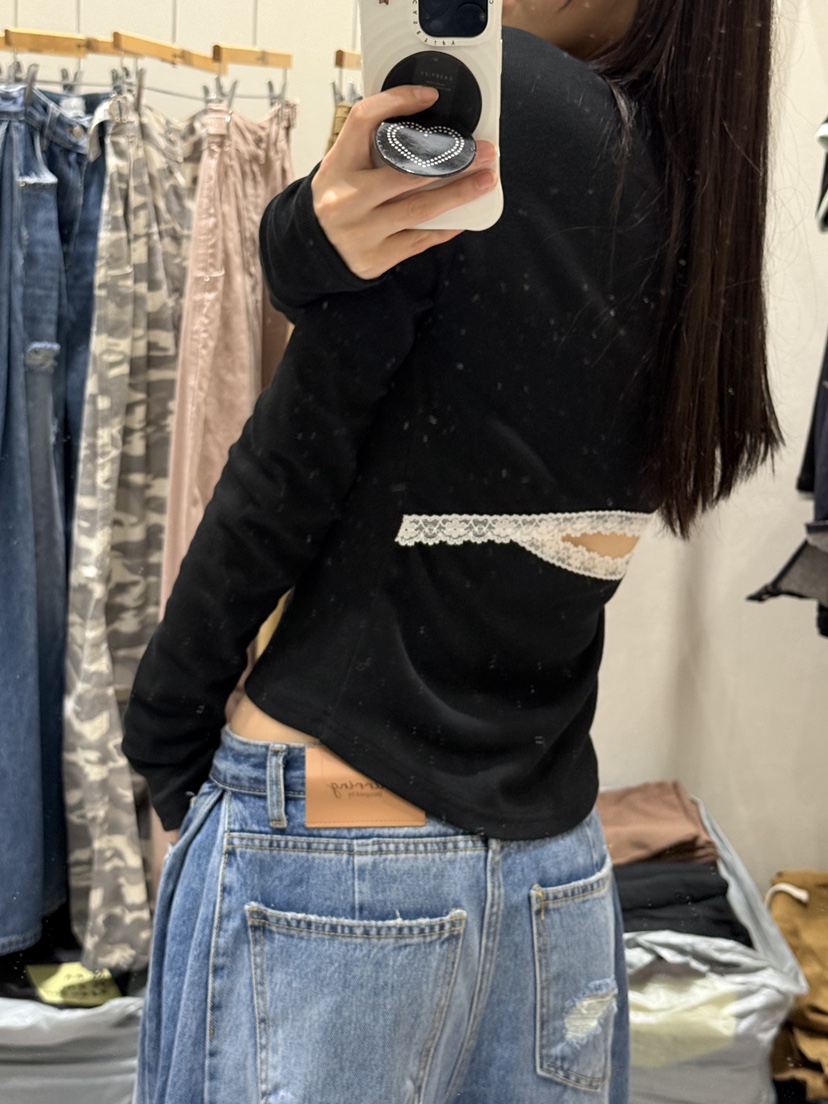 SHIRRING東大門實拍女士新品人氣時尚推薦真品長袖T恤船領SHIRRING長袖T恤