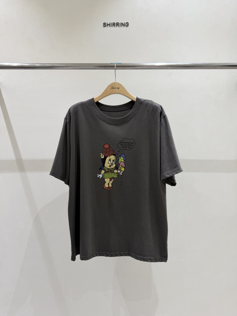 SHIRRING東大門實拍女士新款推薦熱賣人氣真品時尚休閑T恤SHIRRINGT恤圖色4