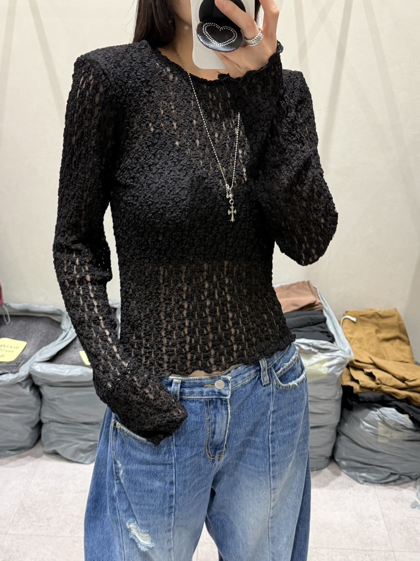 SHIRRING東大門代購女裝新品時尚推薦熱賣人氣休閑長袖T恤SHIRRING長袖T恤