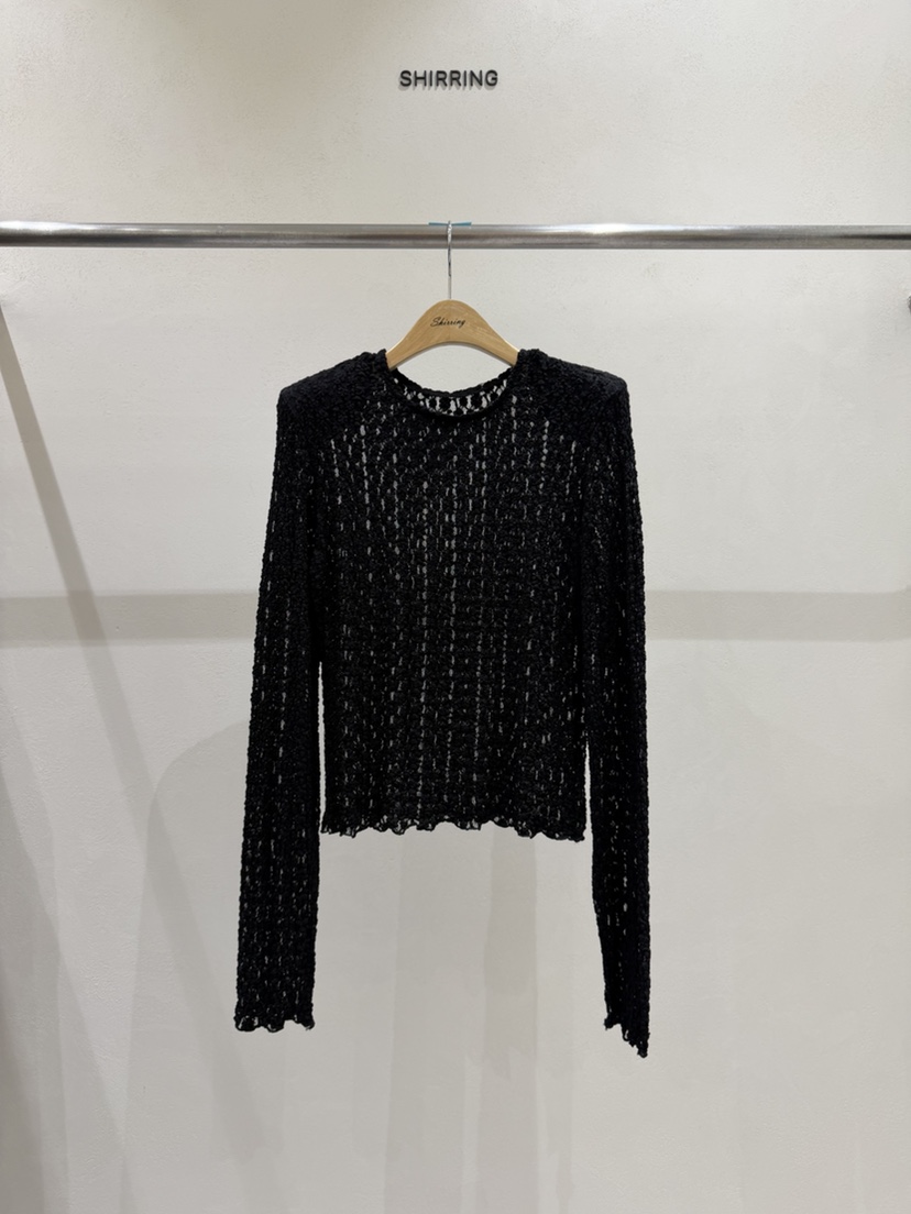 SHIRRING東大門代購女裝新品時尚推薦熱賣人氣休閑長袖T恤SHIRRING長袖T恤圖色1