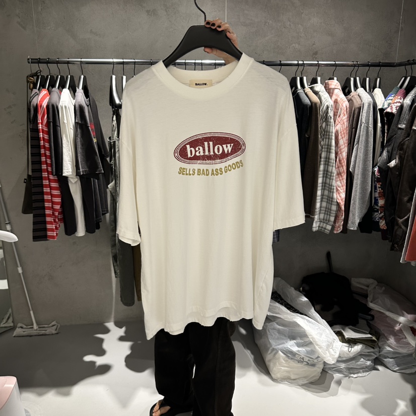 BALLOW STUDIO韓國直郵女裝新品休閑人氣真品推薦T恤復古BALLOW STUDIOT恤圖色1