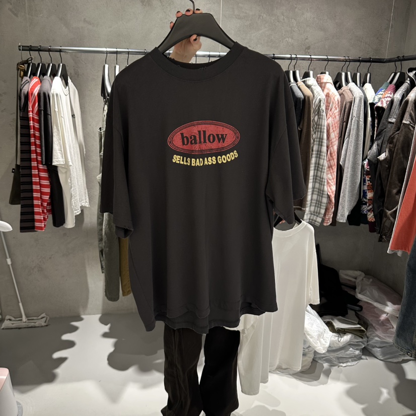 BALLOW STUDIO韓國直郵女裝新品休閑人氣真品推薦T恤復古BALLOW STUDIOT恤圖色2