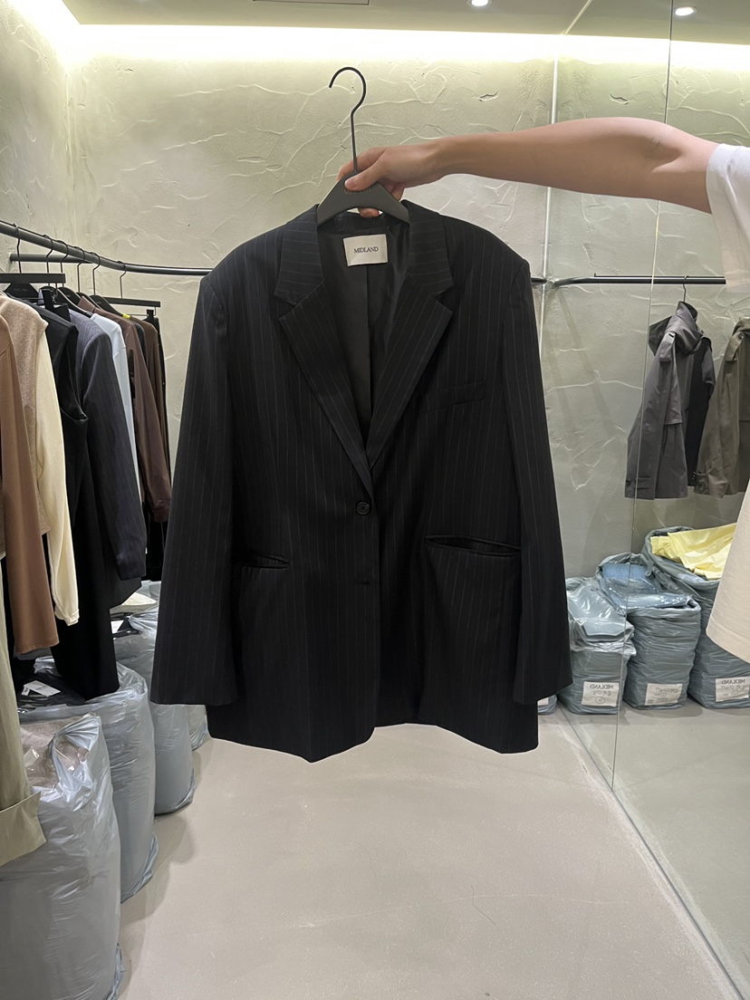 MIDLAND東大門代購女裝新款真品休閑熱賣人氣時尚西裝西服MIDLAND西裝/西服圖色2黑色