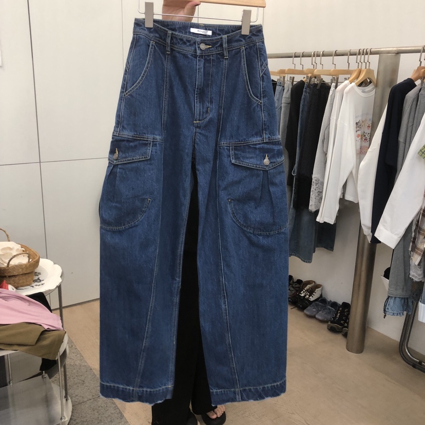 DOHWAJI東大門代購女士新品休閑熱賣推薦時尚人氣牛仔褲口袋DOHWAJI牛仔褲圖色1