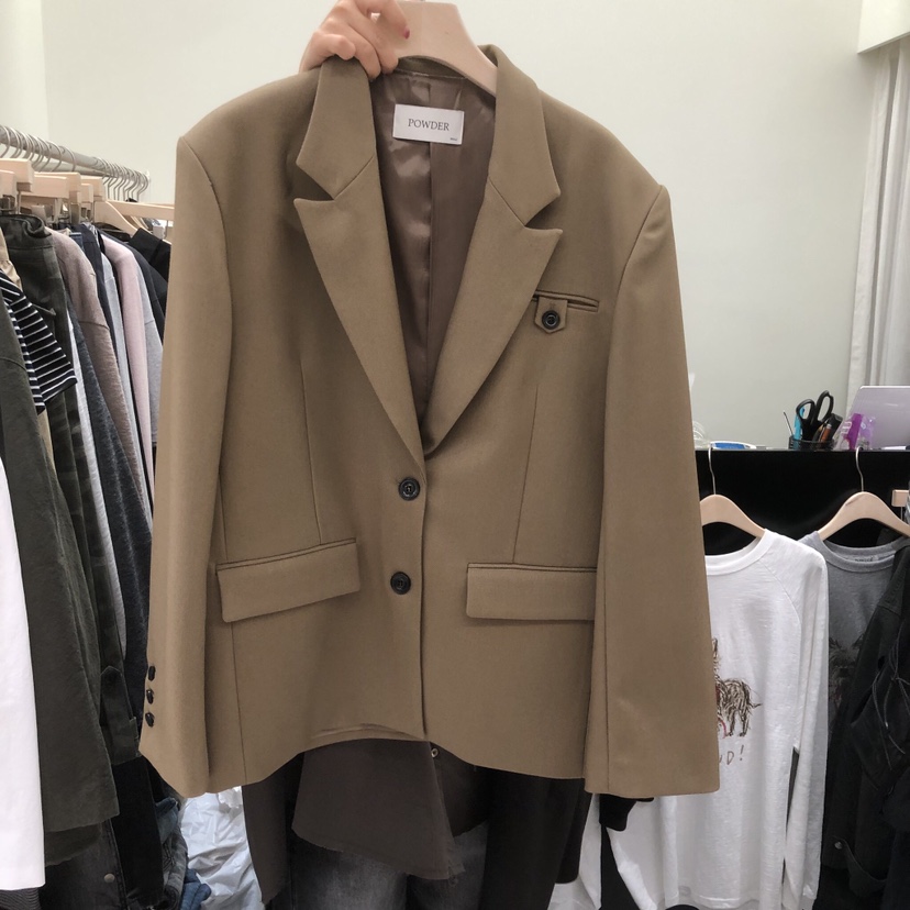 POWDER韓國代購女士新款推薦熱賣人氣真品西裝西服不含內搭POWDER西裝/西服圖色1