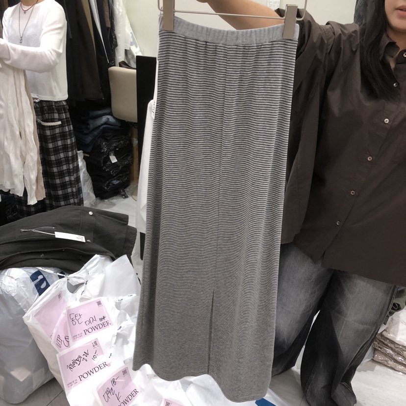 POWDER東大門直郵女裝新品熱賣真品推薦人氣時尚長裙系帶POWDER長裙