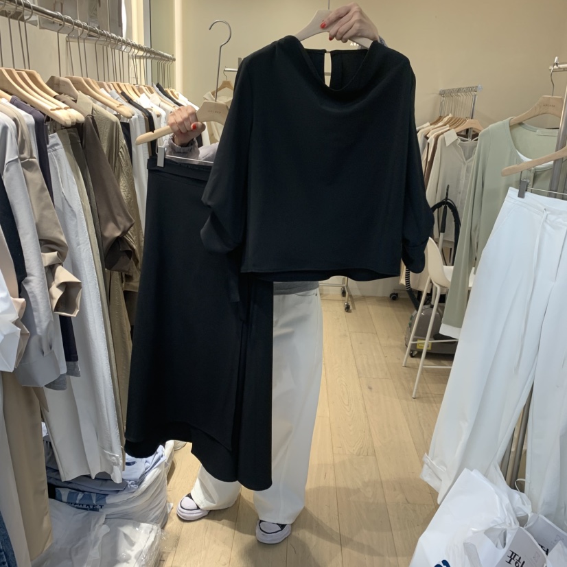ARCHER韓國代購女裝新款時尚推薦人氣真品套裝兩件套套裝ARCHER套裝圖色3黑