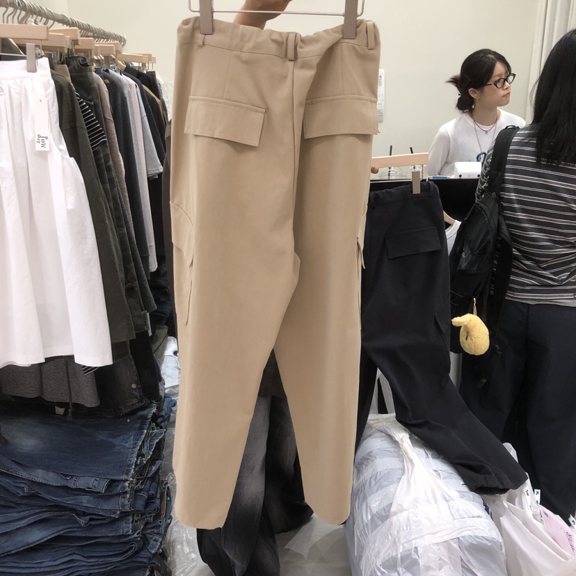 POWDER東大門代購女裝新品真品時尚熱賣休閑褲工裝褲褶裥POWDER休閑褲