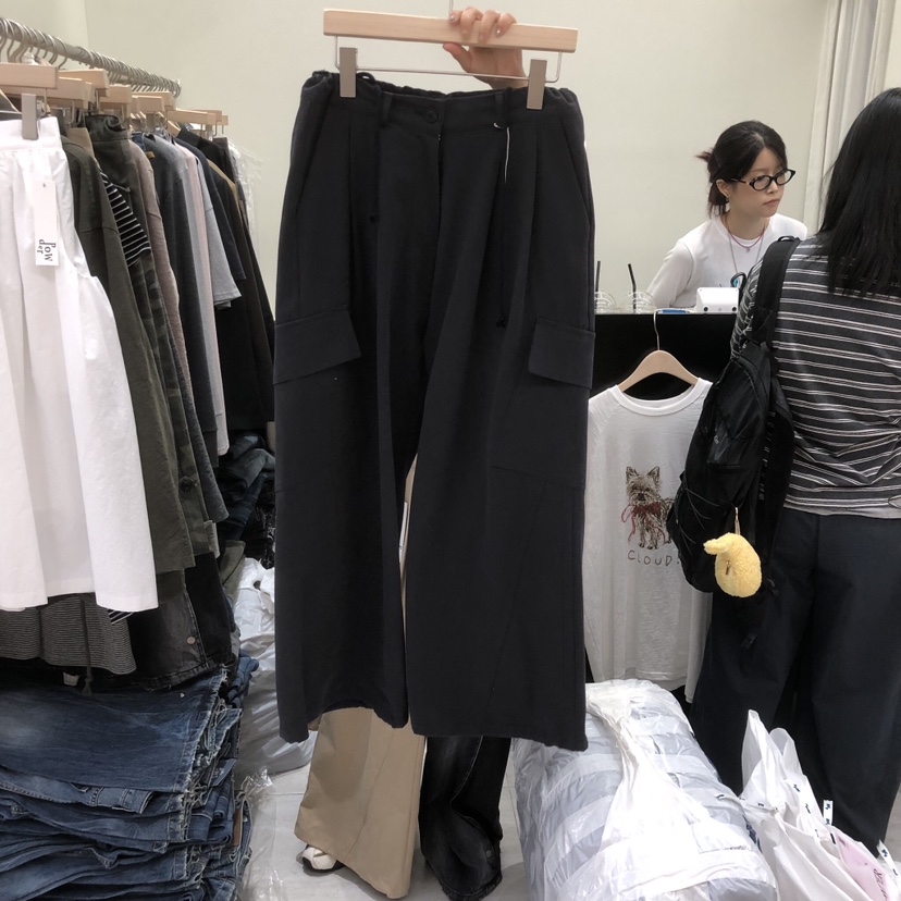 POWDER東大門代購女裝新品真品時尚熱賣休閑褲工裝褲褶裥POWDER休閑褲圖色2