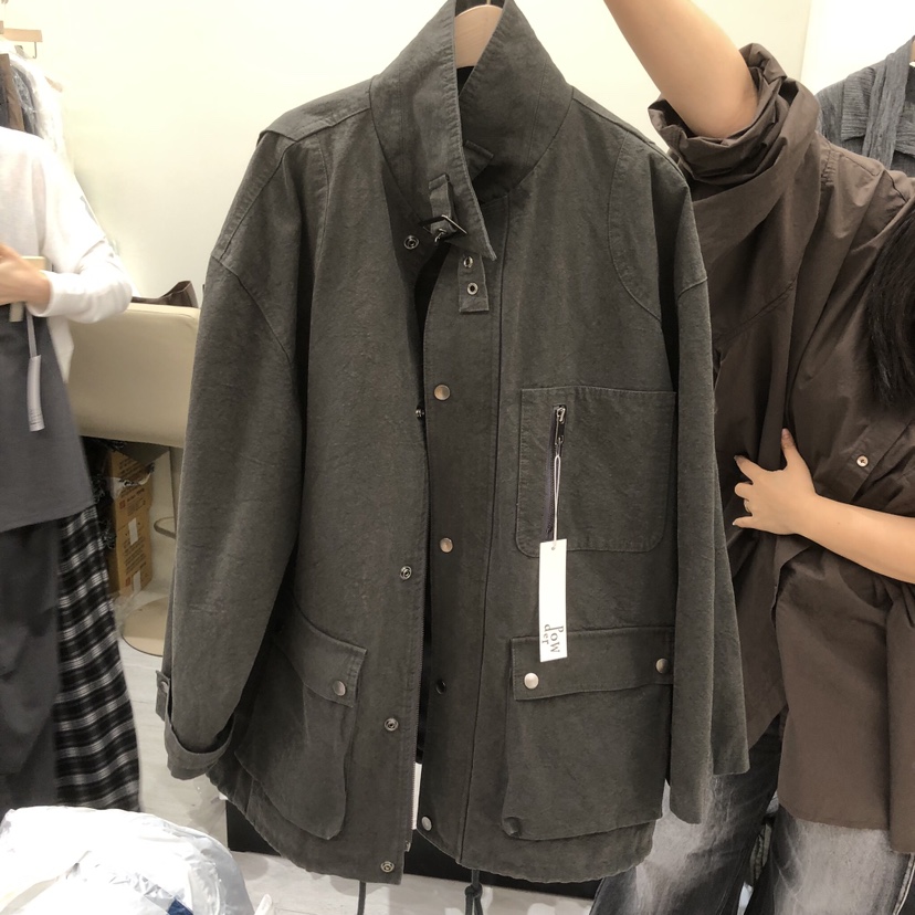 POWDER東大門實拍女裝新品人氣熱賣時尚推薦休閑真品夾克POWDER夾克圖色2墨