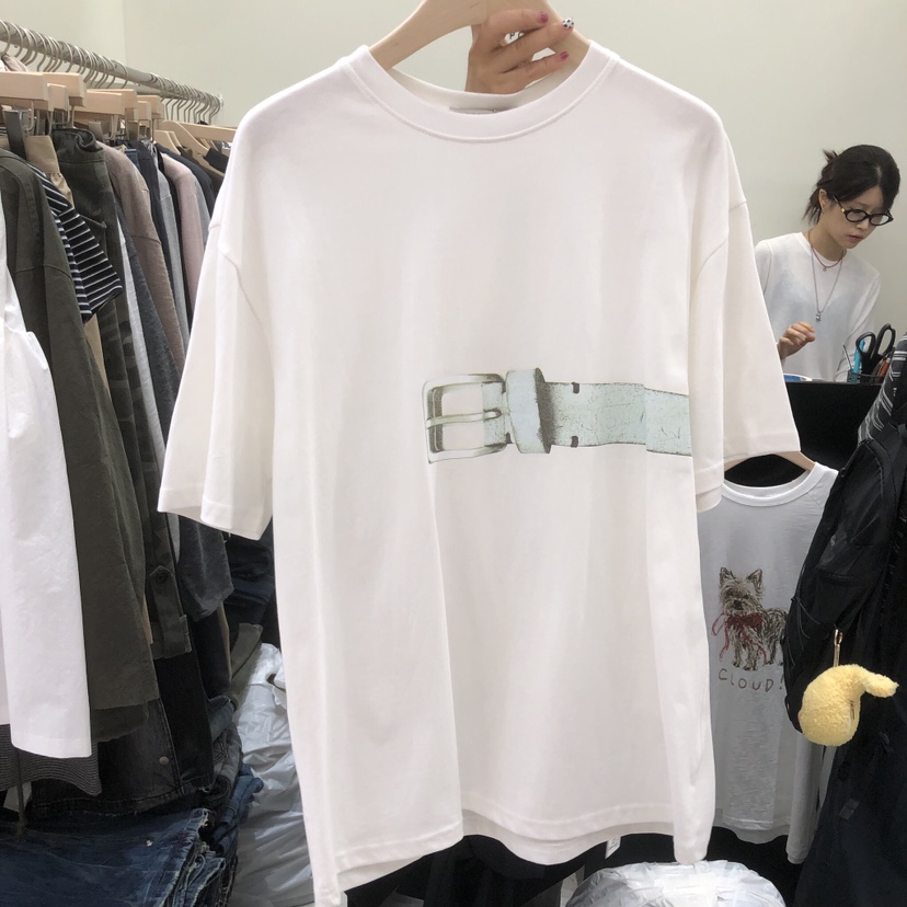 POWDER東大門代購女士新品熱賣人氣推薦休閑時尚真品T恤腰帶POWDERT恤圖色3