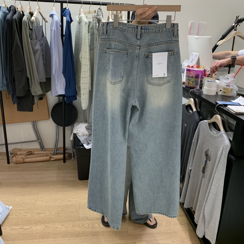SPAGHETTI韓國直郵女裝新品真品推薦熱賣人氣時尚牛仔褲復古spaghetti牛仔褲