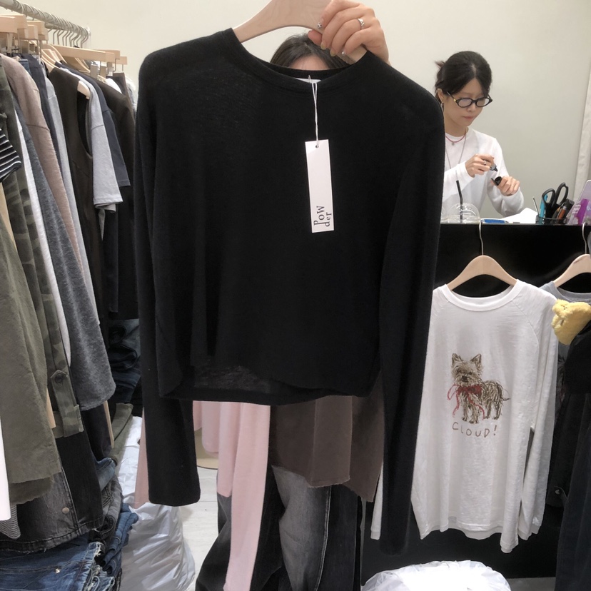 POWDER韓國直郵女裝新款熱賣休閑推薦真品時尚人氣長袖T恤POWDER長袖T恤圖色4