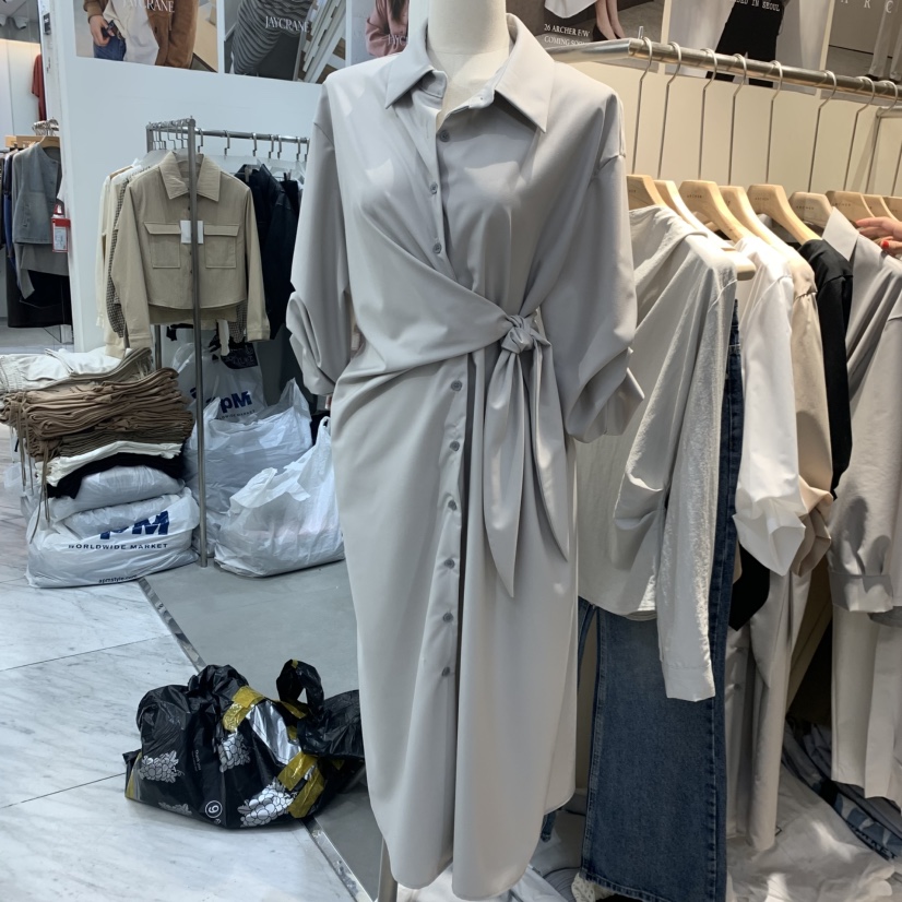 ARCHER東大門代購女裝新品休閑推薦熱賣時尚真品人氣連衣裙ARCHER連衣裙圖色1灰