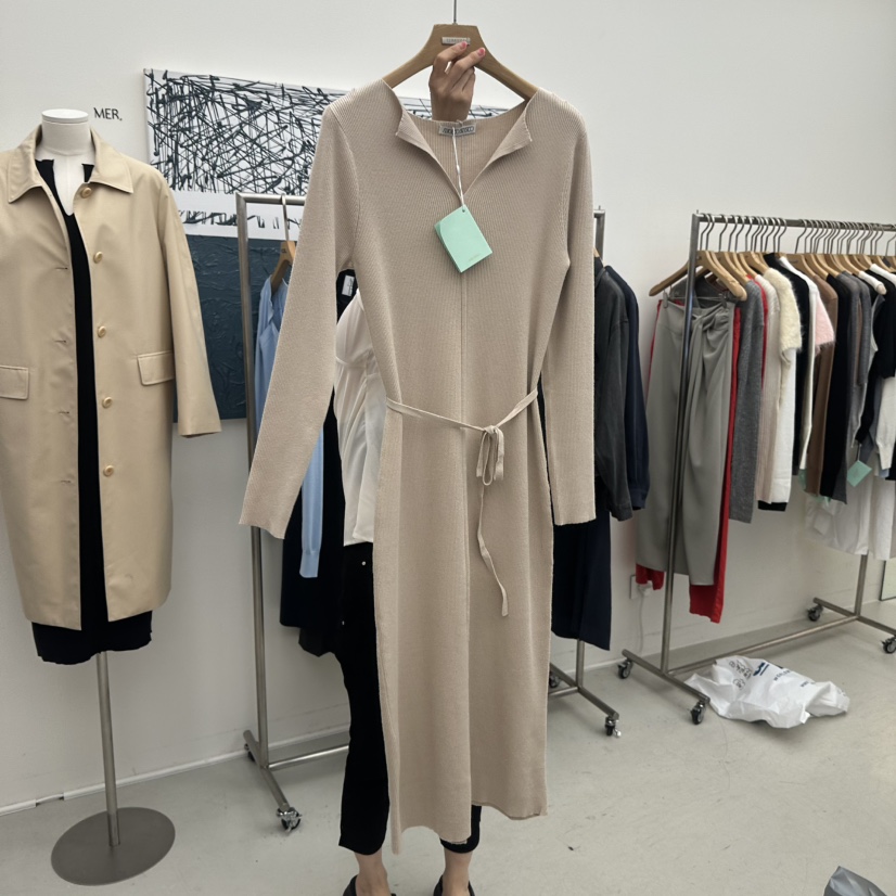 MER東大門代購女裝新品休閑真品時尚人氣熱賣連衣裙含腰繩MER/ANGELO BIANCO連衣裙圖色1