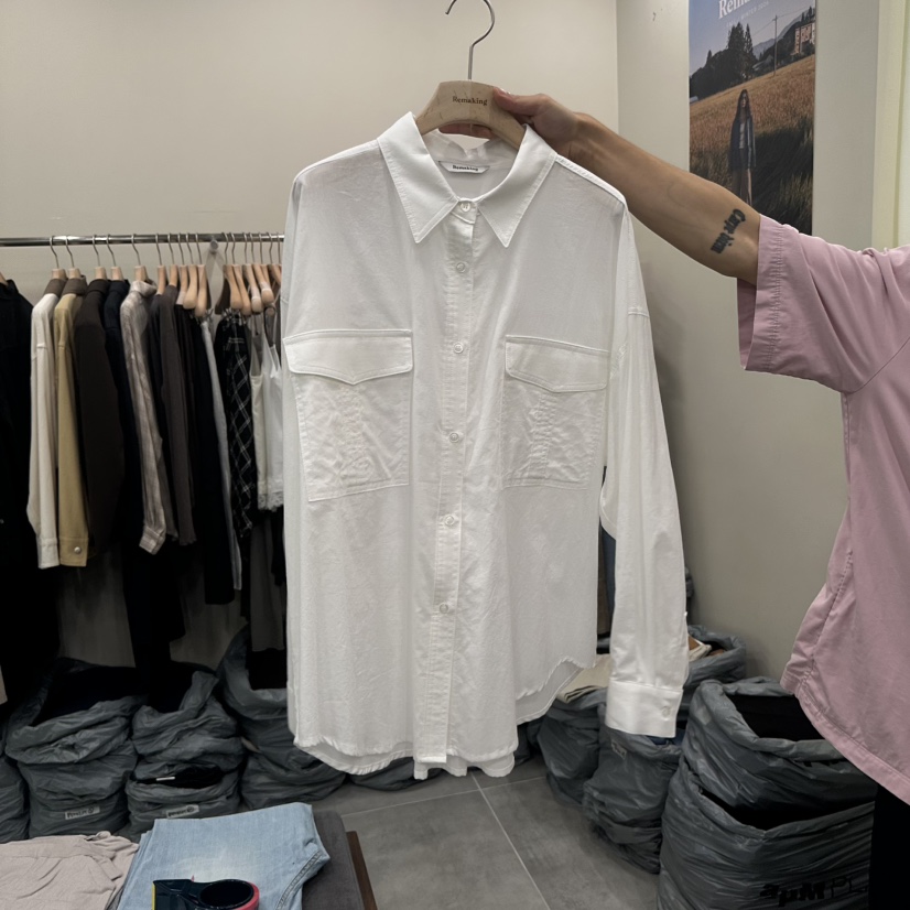 URBANSTORY/REMAKING東大門實拍女士新品真品襯衫蕾絲衫口袋Remaking/URBANSTORY襯衫/蕾絲衫圖色2