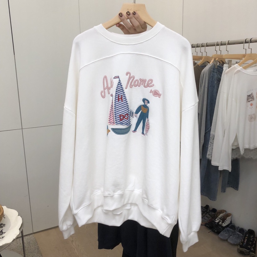 DOHWAJI東大門代購女士新品熱賣真品休閑人氣時尚衛衣刺繡DOHWAJI衛衣圖色3