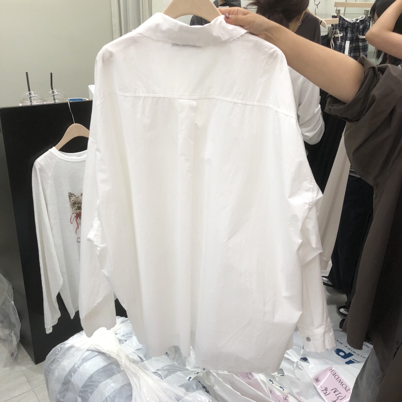 POWDER東大門實拍女裝新品熱賣人氣推薦真品襯衫蕾絲衫棉POWDER襯衫/蕾絲衫