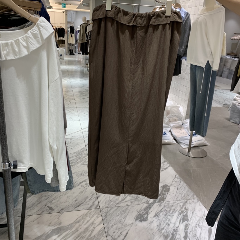 SPAGHETTI東大門代購女士新品熱賣時尚休閑半身裙中短裙褶邊spaghetti半身裙/中短裙