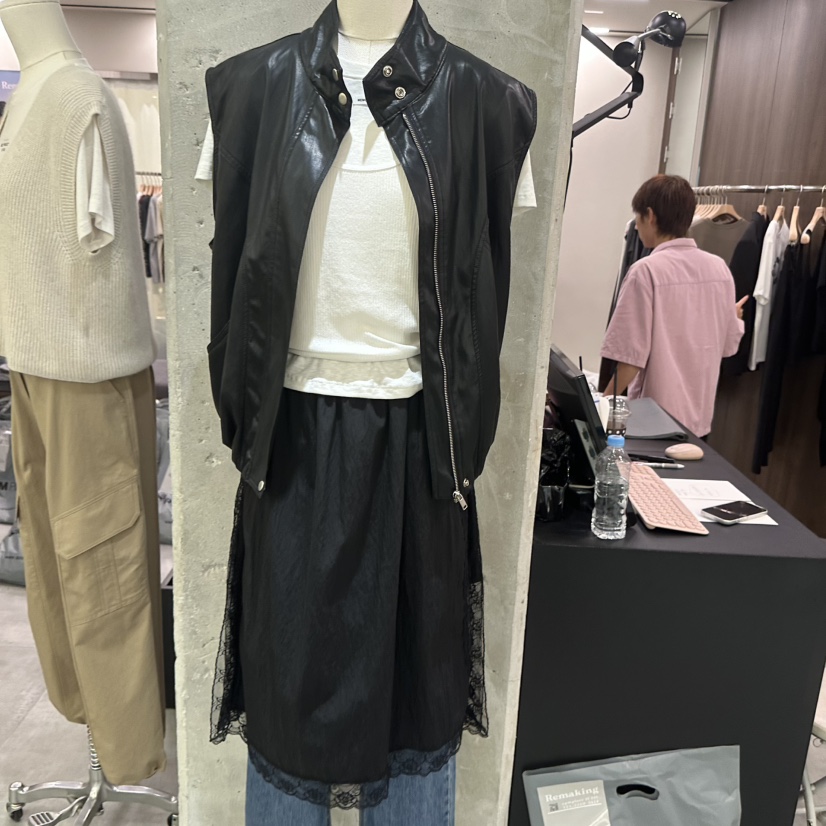 URBANSTORY/REMAKING韓國直郵女士新品真品推薦馬甲羊皮Remaking/URBANSTORY馬甲