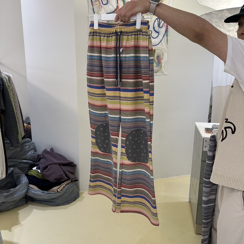 PANTRY HAUS韓國直郵女裝新款熱賣人氣休閑時尚休閑褲條紋PANTRY HAUS休閑褲圖色2