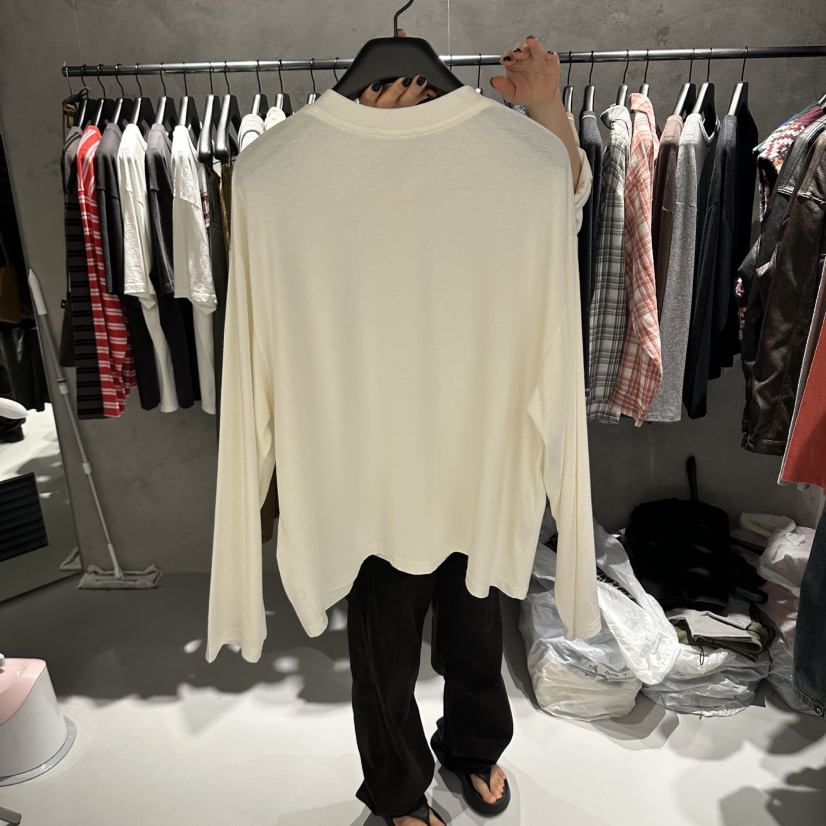 BALLOW STUDIO東大門直郵女士新款時尚人氣休閑長袖T恤V領BALLOW STUDIO長袖T恤