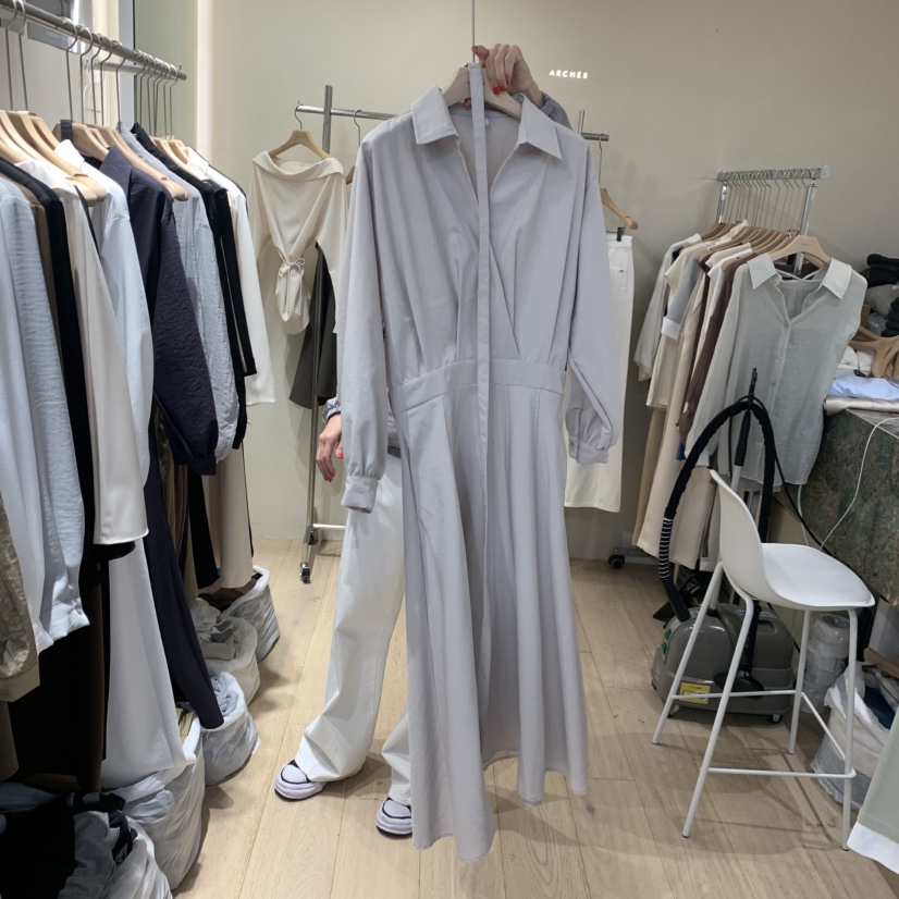 ARCHER東大門直郵女士新品休閑人氣推薦連衣裙含腰帶系帶ARCHER連衣裙圖色2