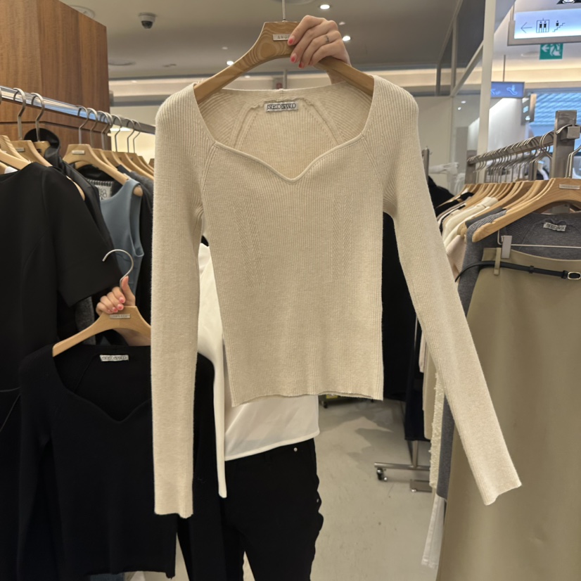 MER東大門代購女裝新品人氣時尚熱賣推薦休閑真品針織衫MER/ANGELO BIANCO針織衫圖色4米色
