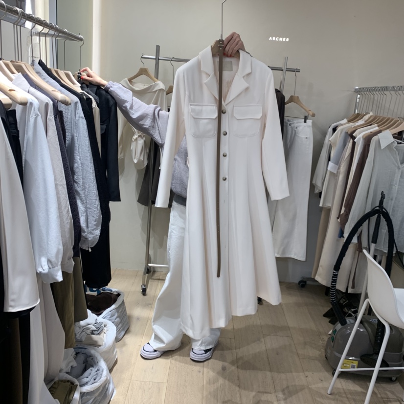 ARCHER韓國代購女士新品真品休閑推薦時尚熱賣連衣裙含腰帶ARCHER連衣裙圖色1