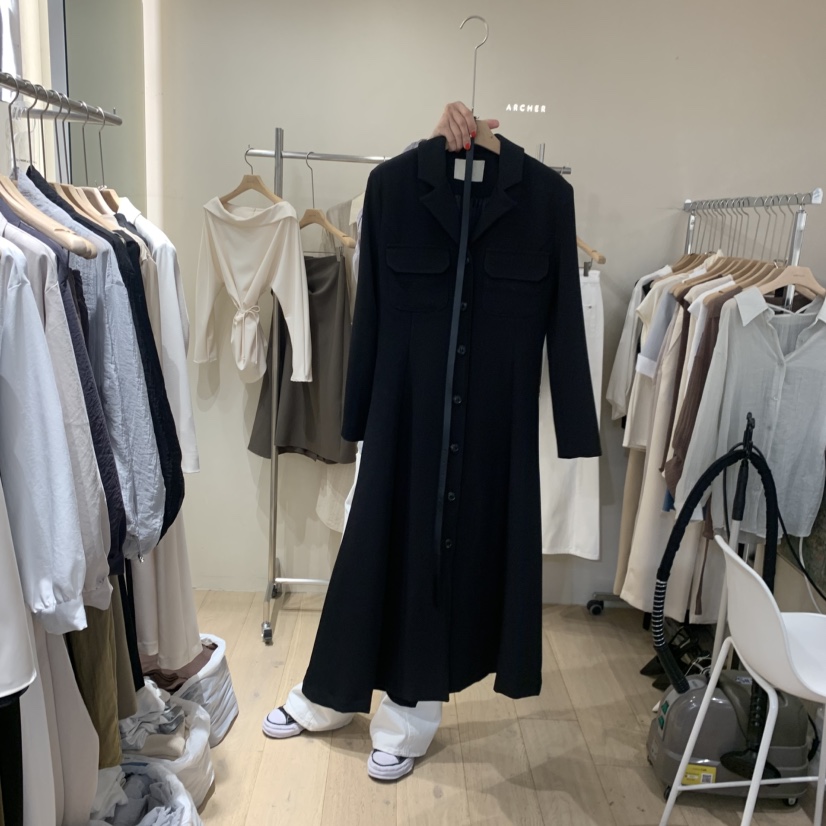 ARCHER韓國代購女士新品真品休閑推薦時尚熱賣連衣裙含腰帶ARCHER連衣裙圖色2