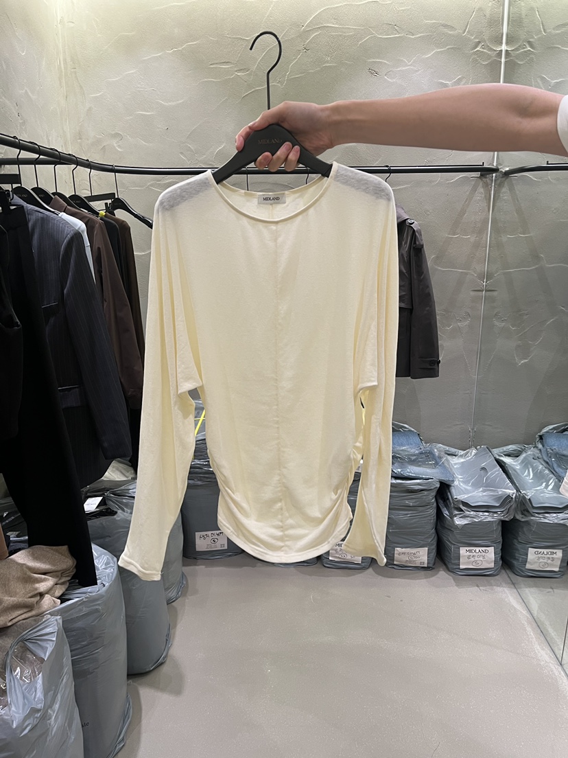MIDLAND東大門實拍女裝新品人氣熱賣時尚真品休閑長袖T恤MIDLAND長袖T恤圖色2