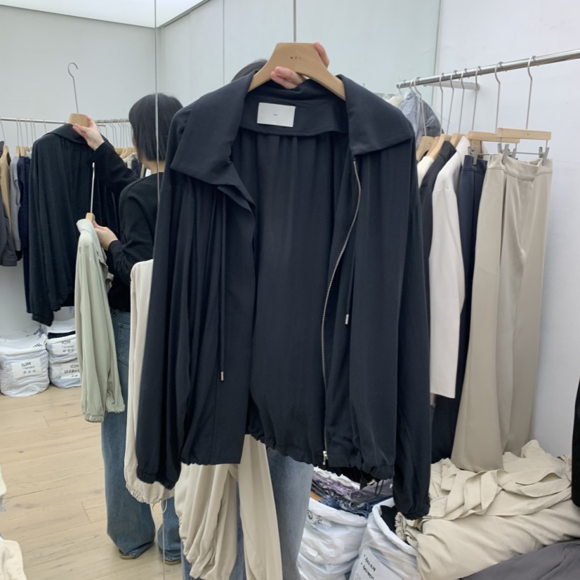 MOI-A東大門實拍女士新品熱賣時尚推薦休閑人氣夾克拉鏈MOI-A夾克圖色2