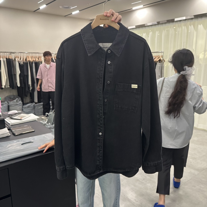 URBANSTORY/REMAKING韓國代購女裝新款時尚熱賣襯衫蕾絲衫Remaking/URBANSTORY襯衫/蕾絲衫圖色2深藍色