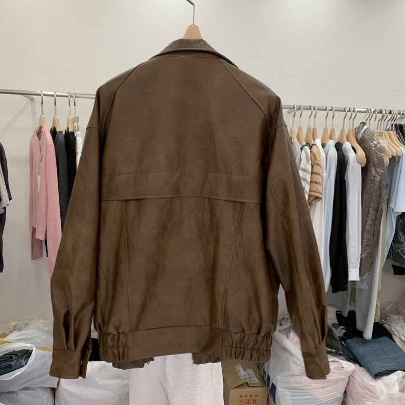 LELEN韓國直郵女裝新品真品時尚人氣推薦熱賣休閑皮衣LELEN皮衣