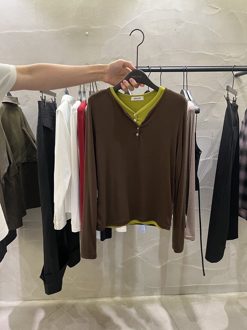 MIDLAND韓國直郵女裝新品時尚熱賣真品推薦休閑人氣長袖T恤MIDLAND長袖T恤圖色5