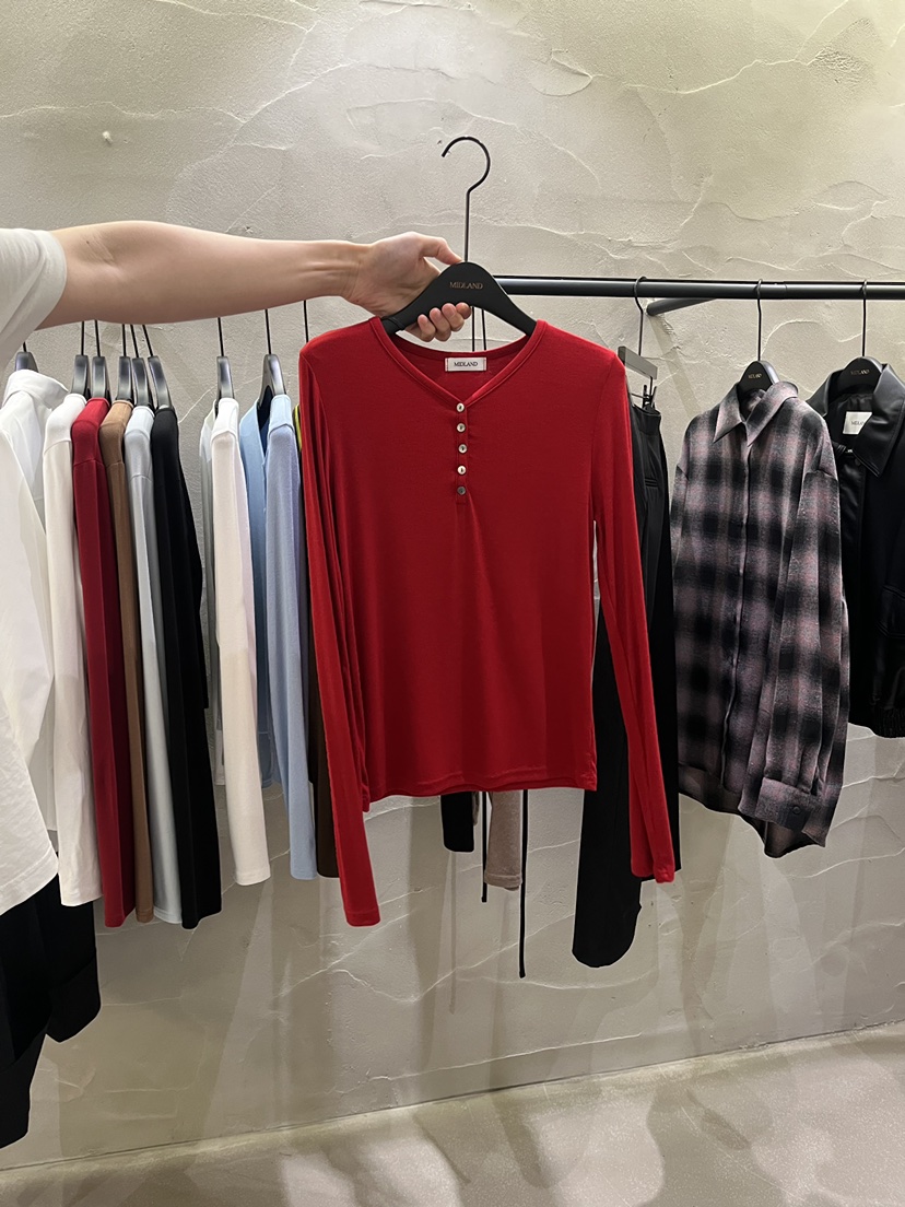 MIDLAND韓國直郵女裝新品時尚熱賣真品推薦休閑人氣長袖T恤MIDLAND長袖T恤圖色6