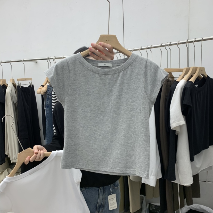 MOI-A東大門直郵女裝新品真品休閑推薦熱賣時尚T恤莫代爾MOI-AT恤圖色2