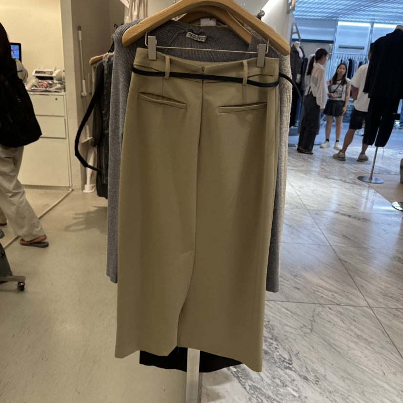 MER東大門實拍女士新品休閑真品人氣時尚推薦長裙不含腰帶MER/ANGELO BIANCO長裙